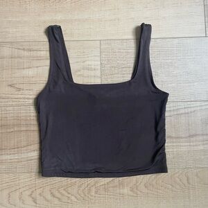 Women's Sleeveless Crop Top - Chocolate Brown